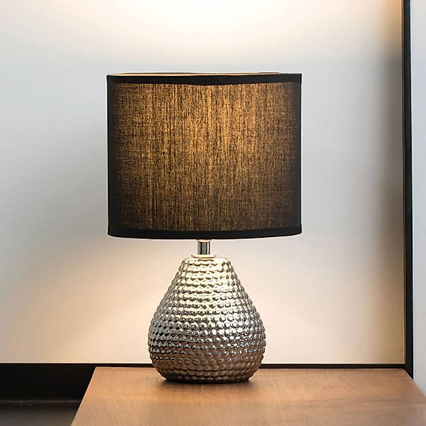 Pauleen Tischleuchte Sip of silver, ohne Leuchtmittel, E14, Stoffschirm, Si günstig online kaufen