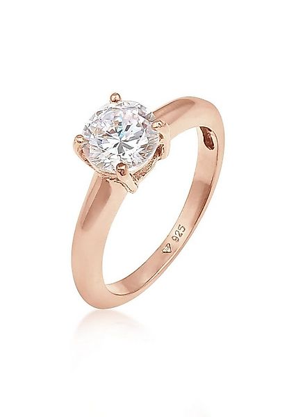 Elli Fingerring Solitär Klassisch Zirkonia Verlobung 925 Silber günstig online kaufen