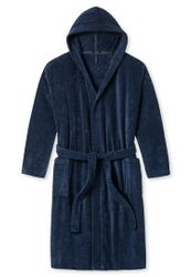 Schiesser Herrenbademantel Essentials, Midilänge, Baumwolle, Kapuze, günstig online kaufen