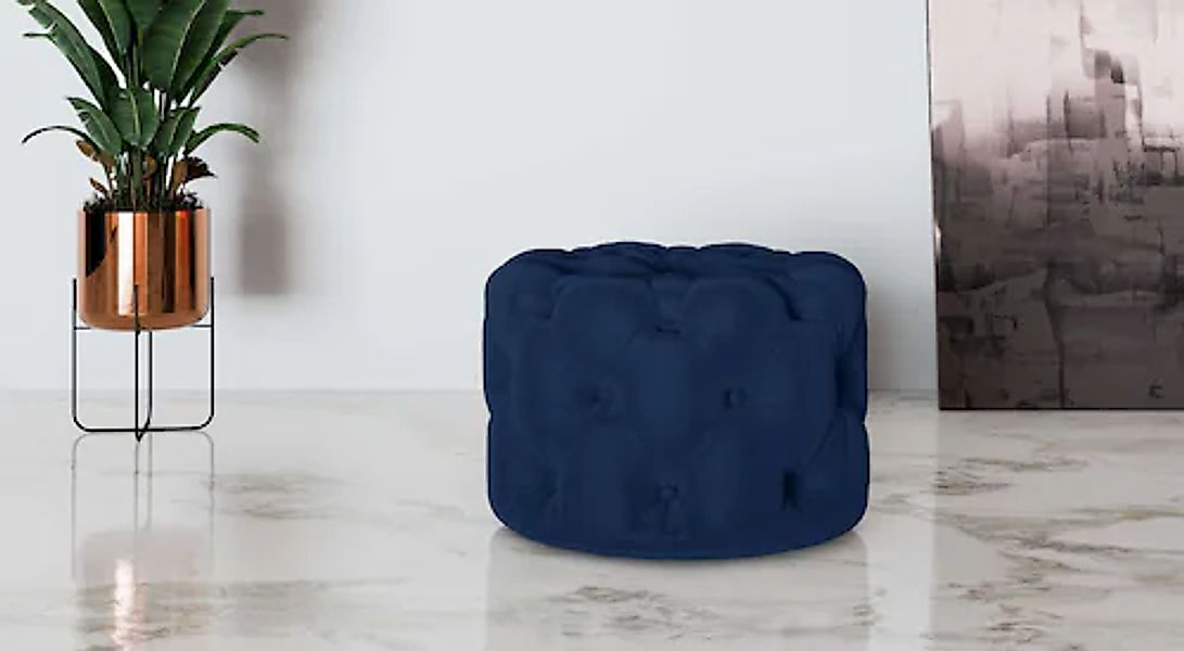 Home affaire Hocker »FOLLINA« Polsterhocker mit klassischer Chesterfield-Kn günstig online kaufen