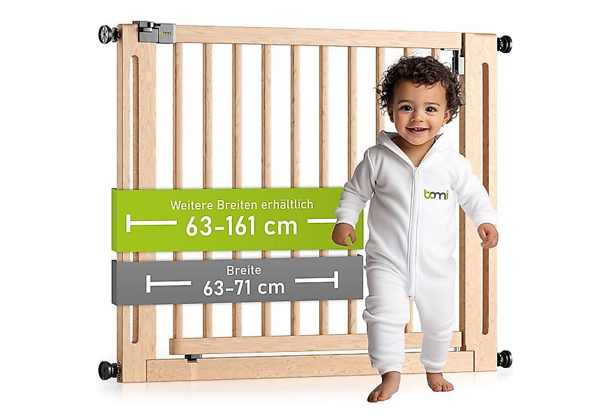 BOMI Türschutzgitter Treppenschutzgitter ohne Bohren, Babygitter aus Holz, günstig online kaufen