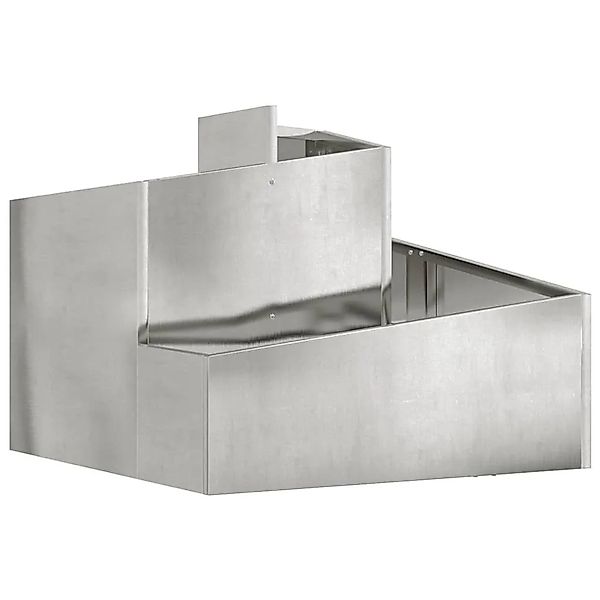 vidaXL Garten-Pflanzgefäß Silber 60 x 60 x 50 cm Verzinkter Stahl 873576 günstig online kaufen