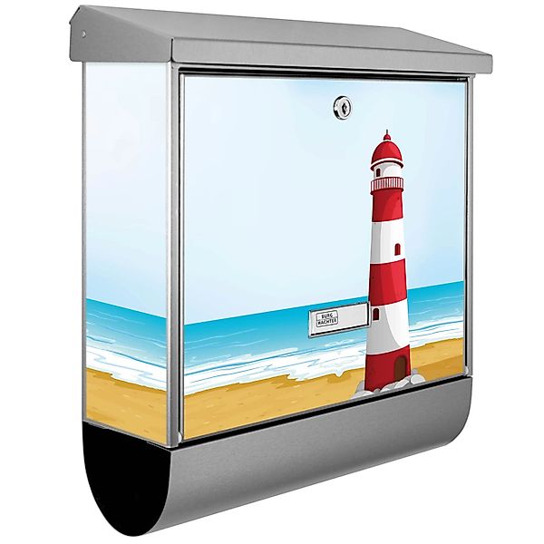 Banjado Briefkasten Edelstahl 38x39x12cm Mit Zeitungsfach Inkl. Montagemate günstig online kaufen