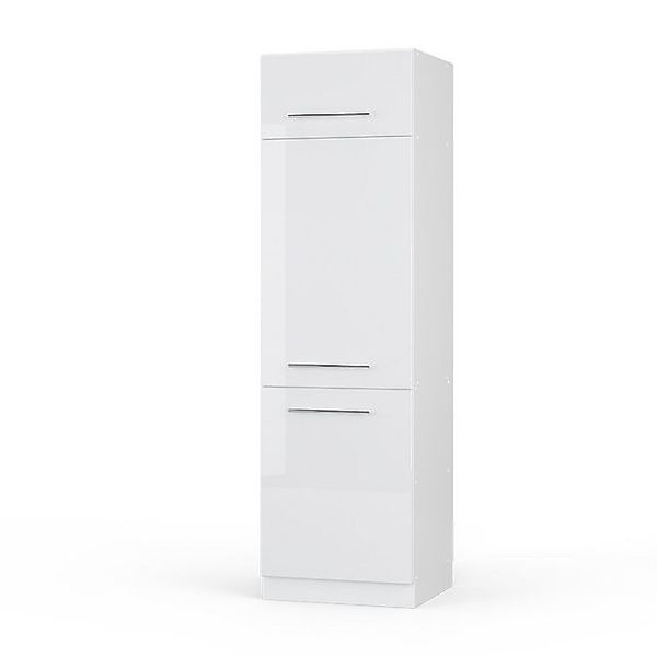 Vicco Kühlumbauschrank Fame-Line Hochschrank für die Küche Weiß Hochglanz/W günstig online kaufen