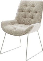 DELIFE Polsterstuhl Taimi-Flex, Kufengestell Edelstahl Webstoff günstig online kaufen