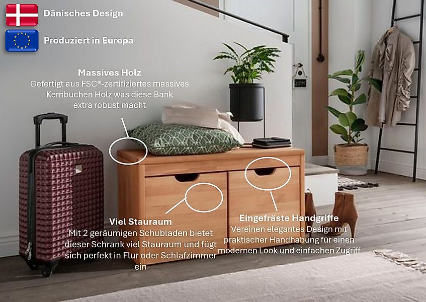 Home affaire Schuhbank "Dura", inklusive Schubladen in 3 Breiten günstig online kaufen