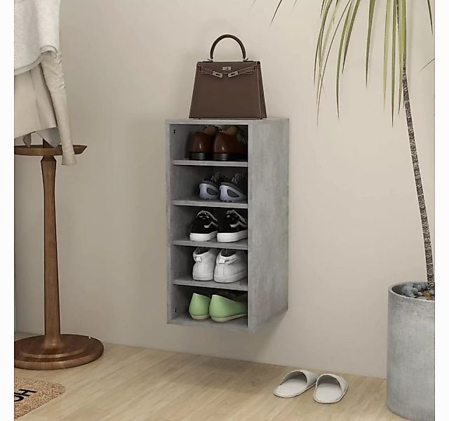 vidaXL Schuhschrank Schuhschrank Betongrau 31,5x35x70 cm Spanplatte günstig online kaufen