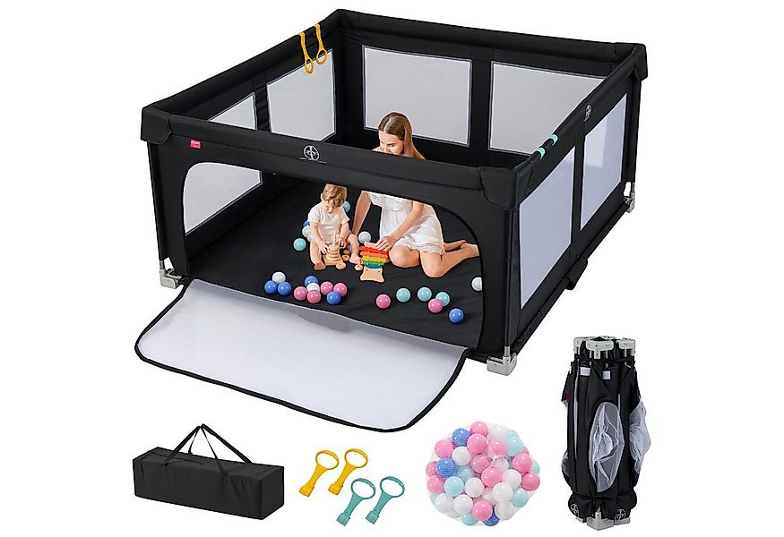 COSTWAY Laufstall faltbar, 150*150cm, mit 50 Bälle & Tragetasche, für Baby günstig online kaufen