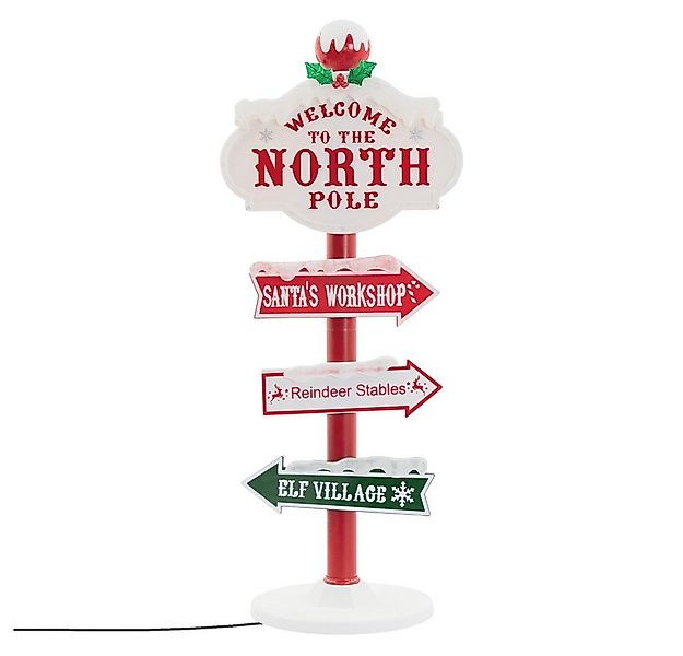 ECD Germany Weihnachtsfigur LED Weihnachtsdeko Wegweiser Weihnachtsbeleucht günstig online kaufen