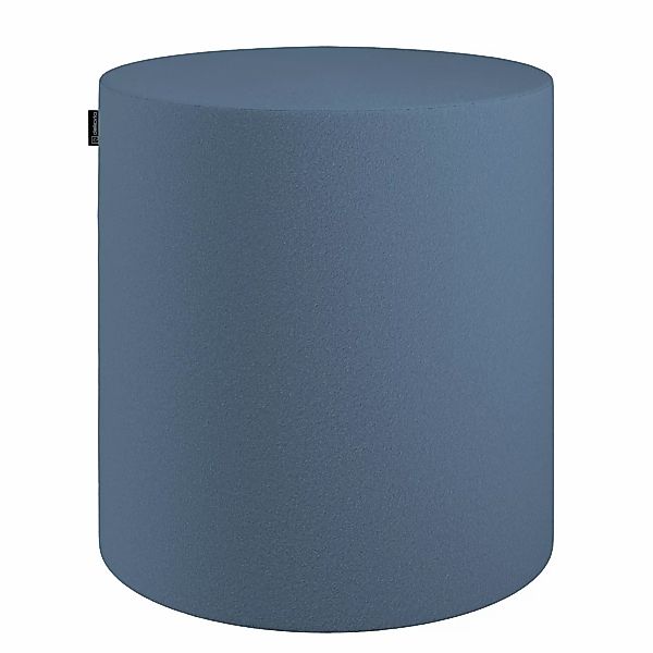 Pouf Barrel, blau, ø40 cm x 40 cm, Bouclé (702-86) günstig online kaufen