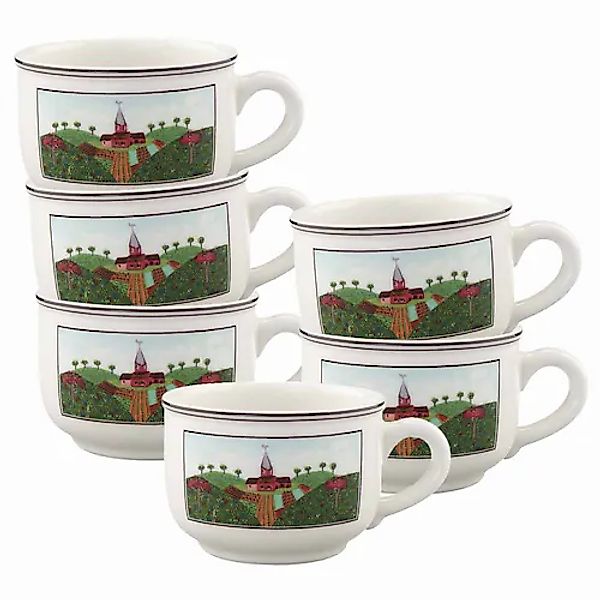 Villeroy & Boch Tasse »Teetassen Design Naif 250 ml 6er Set bunt« günstig online kaufen