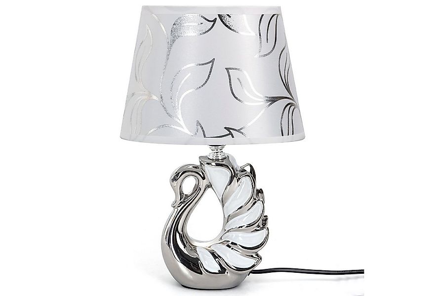 Aigostar Schreibtischlampe Tischlampe aus Keramik Tischleuchte mit Stoffsch günstig online kaufen