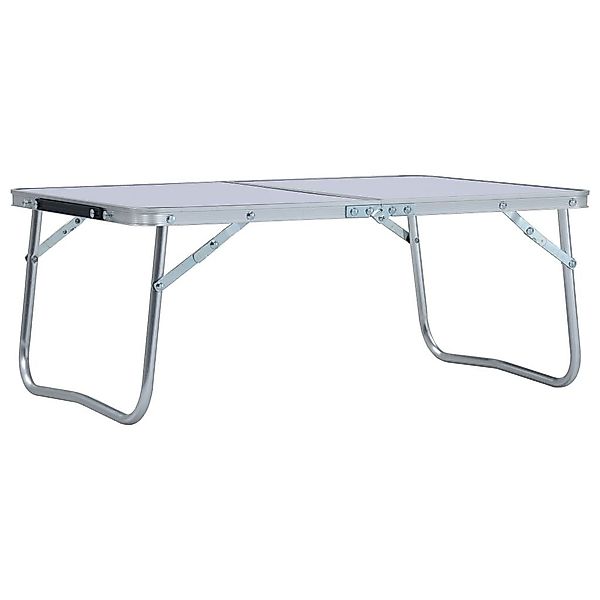 vidaXL Campingstuhl Klappbarer Campingtisch Weiß Aluminium günstig online kaufen