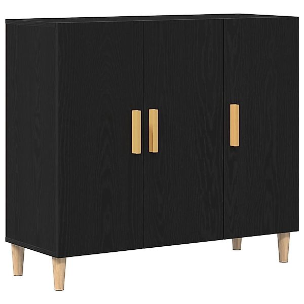 vidaXL Sideboard Schwarz 90 x 34 x 80 cm Holzwerkstoff 862761 günstig online kaufen