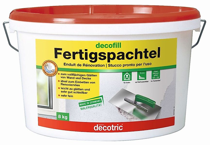 decotric® Spachtelmasse Decotric Decofill Fertigspachtel 8 kg günstig online kaufen