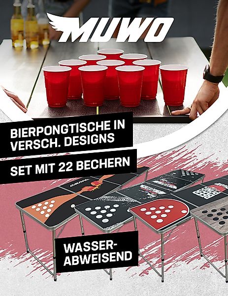 MUWO Spieltisch BierPong Set Tisch mit günstig online kaufen