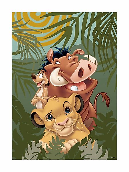 Komar Bild "Lion King Carefree Trio", Disney, (1 St.), Wandbild zur Dekorat günstig online kaufen