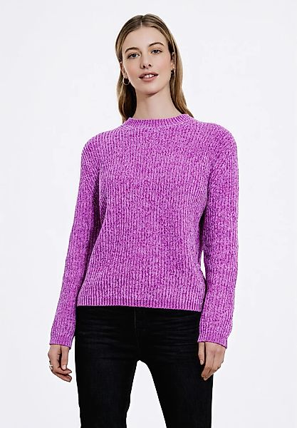 STREET ONE STUDIO Rundhalspullover mit Strick-Detail günstig online kaufen