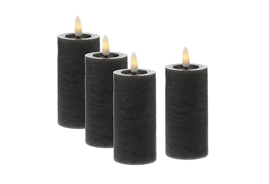 MARELIDA LED-Kerze LED Kerzenset LINA Rustik Optik für Adventskranz D: 5cm günstig online kaufen