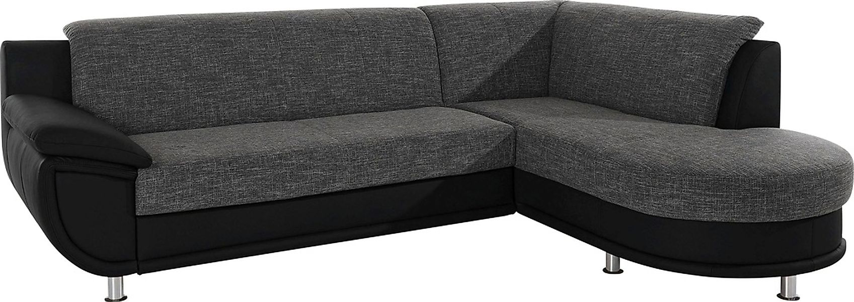 TRENDMANUFAKTUR Ecksofa "Rondo 3, zeitlos und bequem, Materialmix, breite A günstig online kaufen