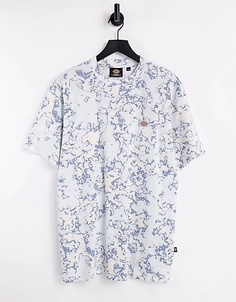 Dickies – Sunburg – T-Shirt mit Batikmuster in Blau günstig online kaufen