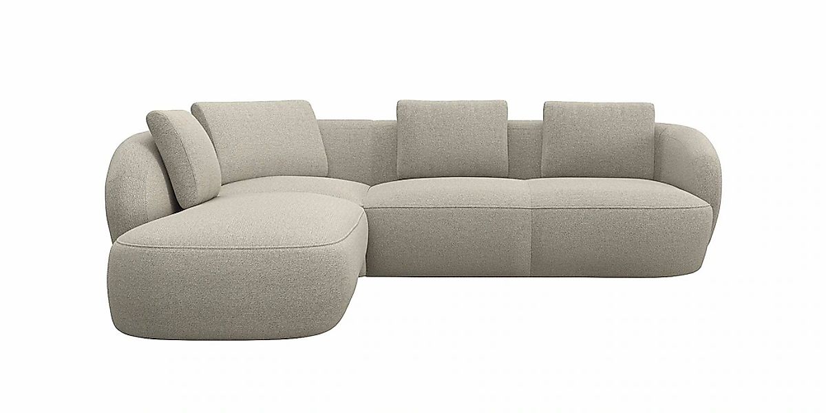 FLEXLUX "Torino, rund, L-Form, Sofa-Ecke mit Ottomane" Modernes, organische günstig online kaufen