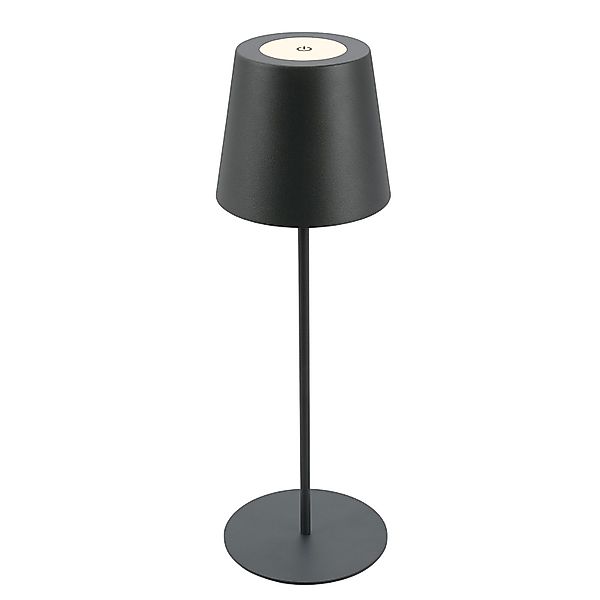 Brilo Akku Tischleuchte Kiki Touch Dimmbar 12 x 36 cm Anthrazit günstig online kaufen