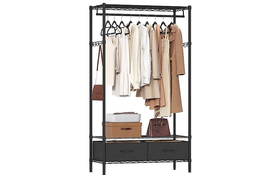 SONGMICS Kleiderständer offener Kleiderschrank, (Garderobenständer mit 2 Sc günstig online kaufen