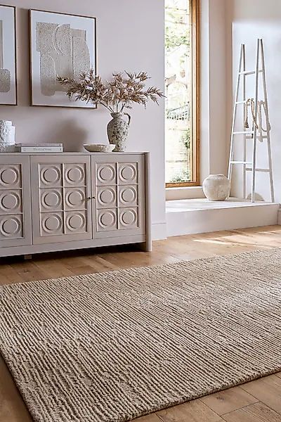 FLAIR RUGS Wollteppich »Harris Boucle«, rechteckig, 12 mm Höhe, handgeferti günstig online kaufen