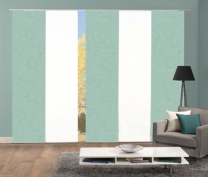 HOME WOHNIDEEN Schiebegardine "PIVE 5er SET" Paneelwagen 5 Stk. tlg. Schieb günstig online kaufen