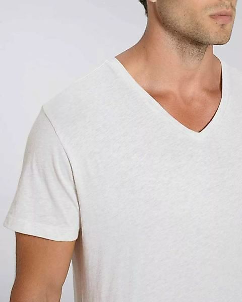 Männer Bio T-shirt Mit V-ausschnitt, Versch. Farben Meliert günstig online kaufen