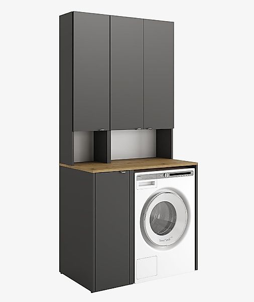 Platan Room Badezimmer-Set Waschmaschinenschrank 65 cm günstig online kaufen