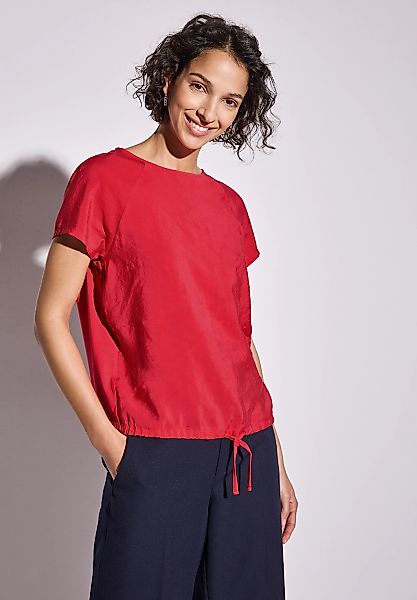 STREET ONE T-Shirt, mit Tunnelzug am Saum günstig online kaufen