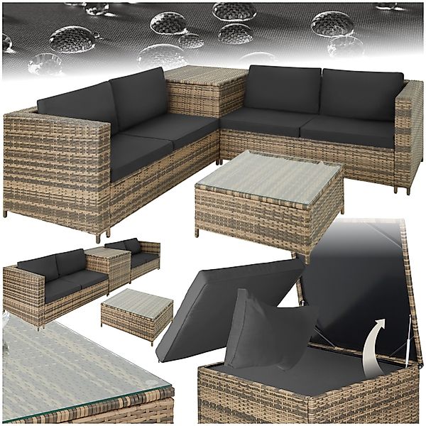 tectake Loungeset Rattan Lounge, (Set., 5-tlg), günstig online kaufen