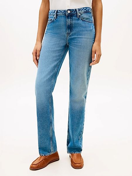 Tommy Hilfiger Straight-Jeans mit dezenter Logostickerei günstig online kaufen