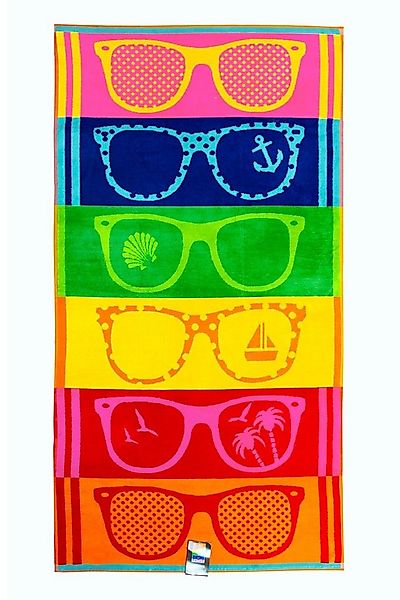 jilda-tex Strandtuch, 100% Baumwolle (1-St), weiche Frottee-Veloursqualität günstig online kaufen