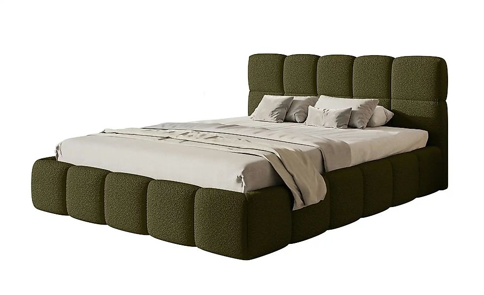 Selsey Polsterbett mit Bettkasten Cloudy ¦ grün ¦ Maße (cm): B: 220 H: 96 B günstig online kaufen