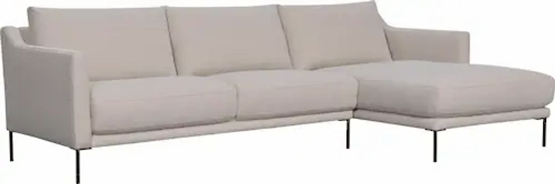 Leonique Ecksofa »Denver« Ecksofa, L-Form rechts, Stoff beige, abwaschbar, günstig online kaufen