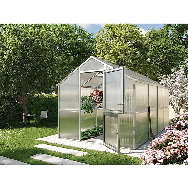 KGT Gewächshaus Alu blank 10 m² günstig online kaufen