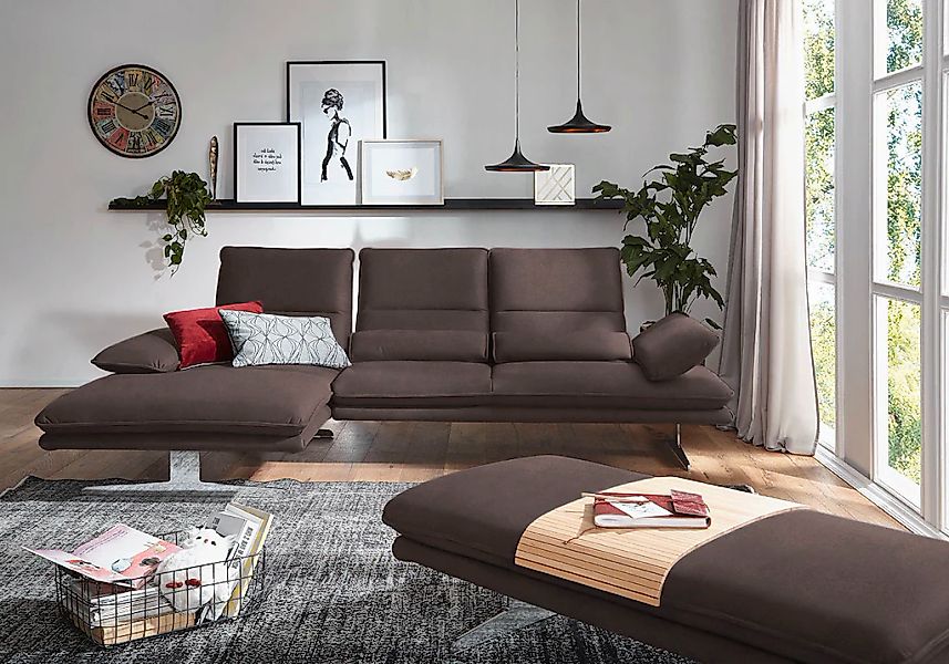 W.SCHILLIG Ecksofa "broadway, Designsofa mit tollem Sitzkomfort, L-Form", S günstig online kaufen