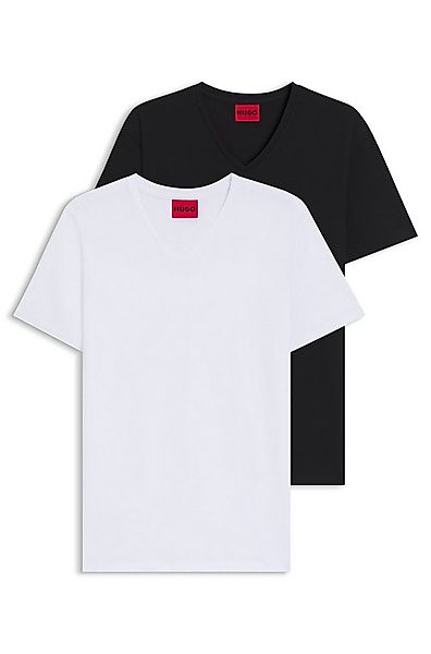 HUGO T-Shirt HUGO-V (Packung, 2er) V-Ausschnitt, Slim-Fit, HUGO Logo-Print günstig online kaufen