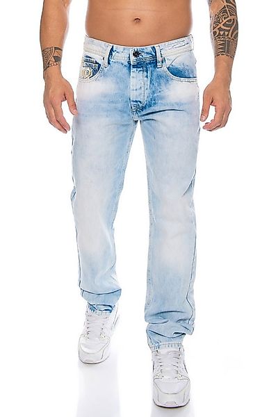 Cipo & Baxx Regular-fit-Jeans Herren Jeans Hose mit dezenten Nähten im schl günstig online kaufen