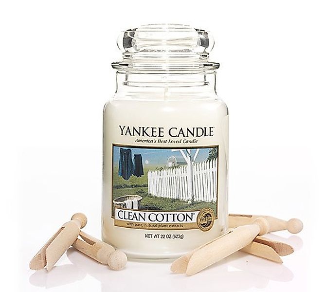 Yankee Candle Duftkerze Clean Cotton 623 g günstig online kaufen