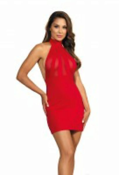 Rotes Kleid mit transprenten Teilen im Brustbereich günstig online kaufen