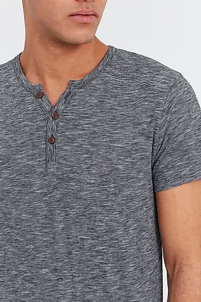 !Solid Rundhalsshirt SDSigos Kurzarmshirt mit Knopfleiste günstig online kaufen