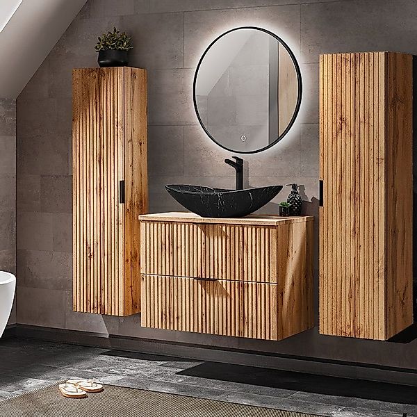Lomadox Badmöbel-Set ADELAIDE-56, (Spar-Set, 4-St), Eiche günstig online kaufen