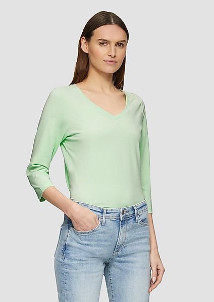s.Oliver 3/4-Arm-Shirt T-Shirt Jerseyshirt mit V-Ausschnitt und 3/4-Ärmeln günstig online kaufen