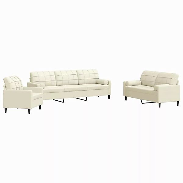 vidaXL Sofa 3-tlg. Sofagarnitur mit Kissen günstig online kaufen