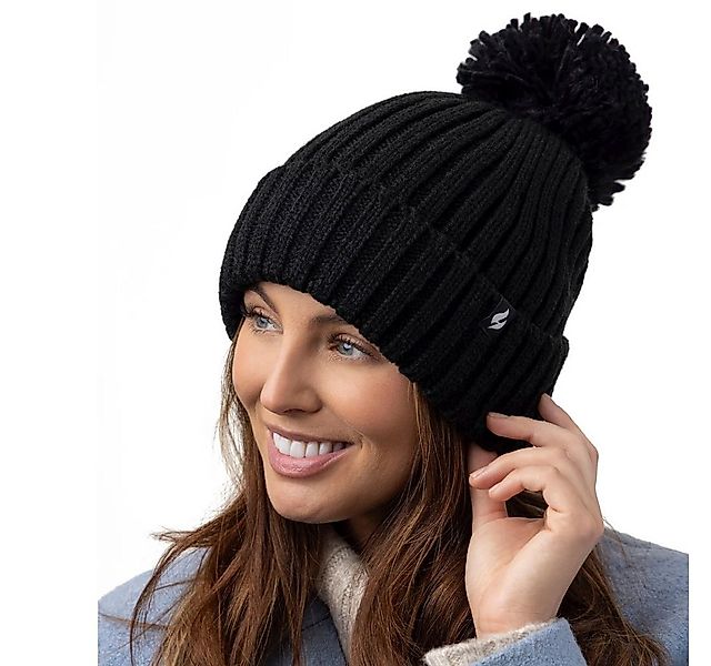 Heat Holders Bommelmütze Damen Arden Bommelmütze mit gerippten Umschlag günstig online kaufen