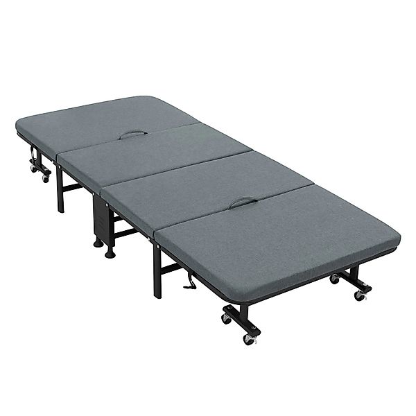 ECD Germany Gästebett 90x200 cm Klappbares Einzelbett mit Matratze günstig online kaufen